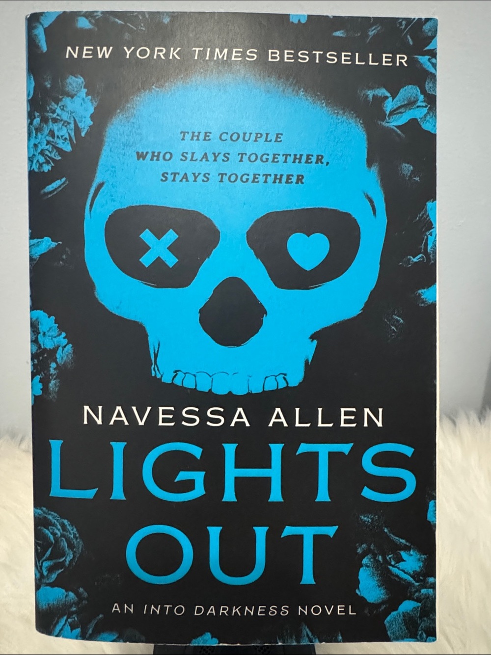 Lights Out by — Blue & Black Decorative Book Cover